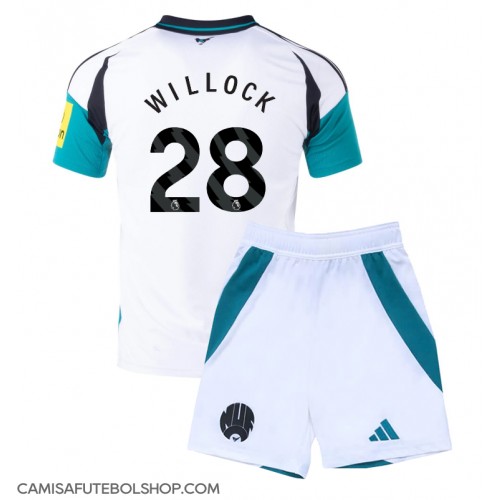 Camisa de time de futebol Newcastle United Joe Willock #28 Replicas 3º Equipamento Infantil 2024-25 Manga Curta (+ Calças curtas)